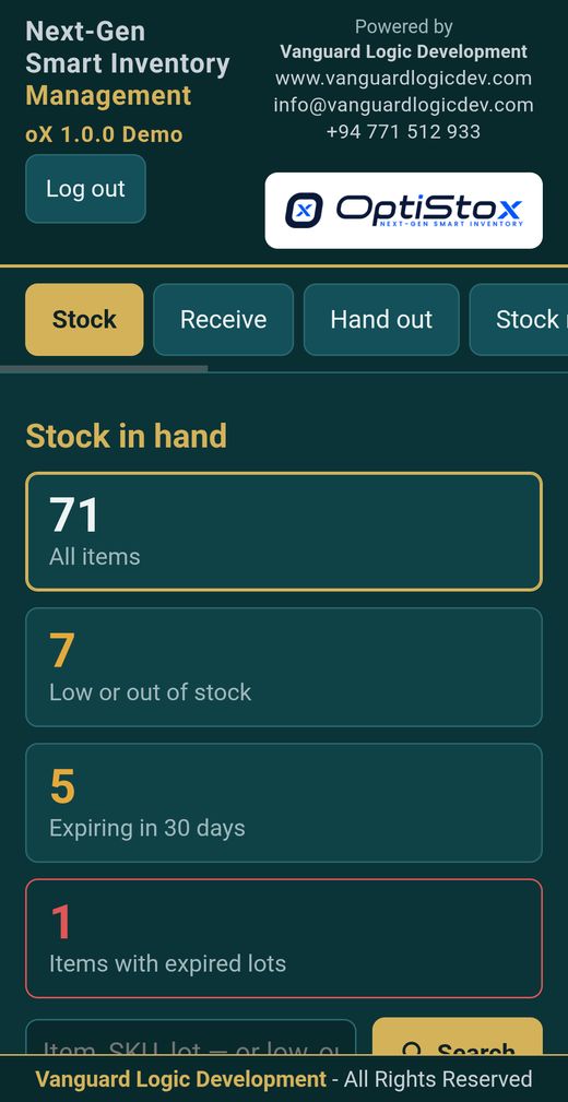 Stock in hand